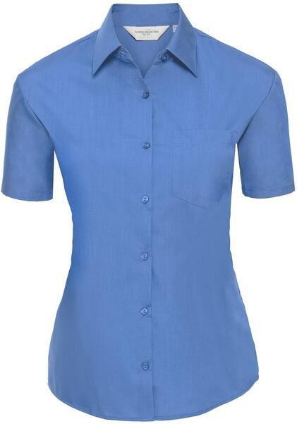 Russell Collection R935F - Elegant Ladies Short Sleeve Poplin Shirt