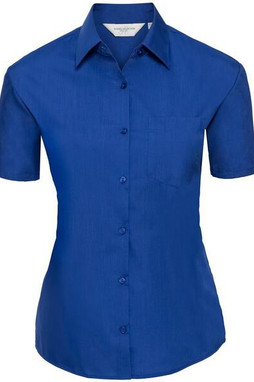 Russell Collection R935F - Elegant Ladies Short Sleeve Poplin Shirt