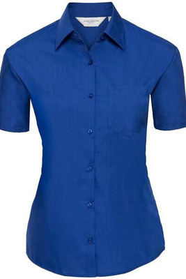 Russell Collection R935F - Elegant Ladies Short Sleeve Poplin Shirt