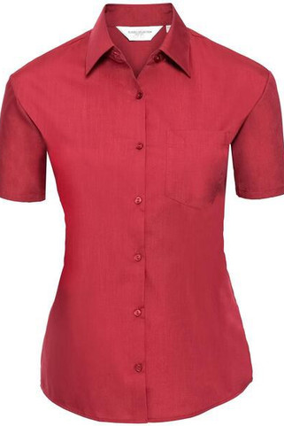 Russell Collection R935F - Elegant Ladies Short Sleeve Poplin Shirt