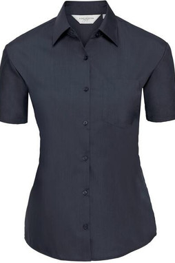 Russell Collection R935F - Elegant Ladies Short Sleeve Poplin Shirt