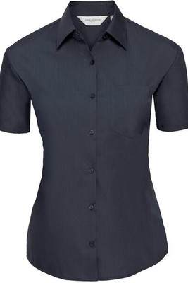 Russell Collection R935F - Elegant Ladies Short Sleeve Poplin Shirt