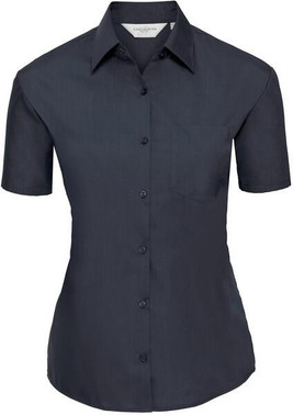 Russell Collection R935F - Elegant Ladies Short Sleeve Poplin Shirt
