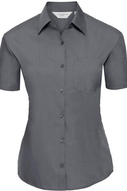 Russell Collection R935F - Elegant Ladies Short Sleeve Poplin Shirt