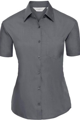 Russell Collection R935F - Elegant Ladies Short Sleeve Poplin Shirt