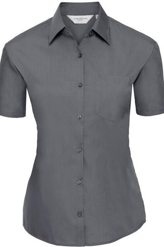 Russell Collection R935F - Elegant Ladies Short Sleeve Poplin Shirt