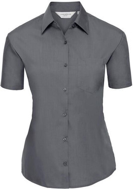 Russell Collection R935F - Elegant Ladies Short Sleeve Poplin Shirt