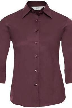 Russell Collection R946F - Modern Easy Care 3/4 Sleeve Fitted Ladies Shirt