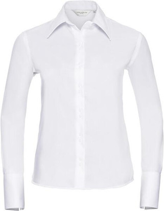 Russell Collection R956F - Luxurious Non-Iron Ladies Twill Shirt with Cocktail Cuff