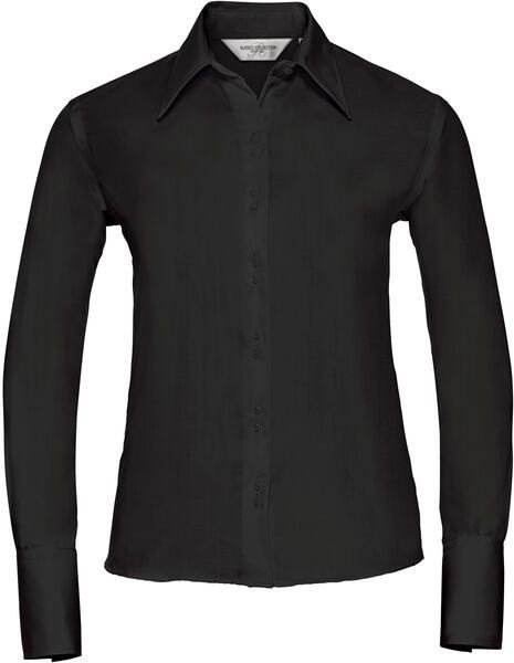 Russell Collection R956F - Luxurious Non-Iron Ladies' Twill Shirt with Cocktail Cuff