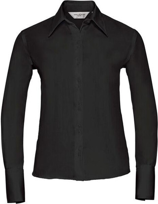 Russell Collection R956F - Luxurious Non-Iron Ladies Twill Shirt with Cocktail Cuff