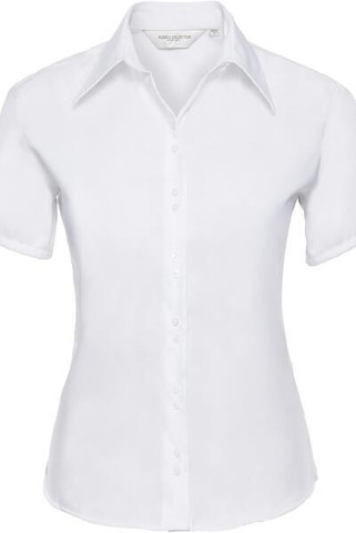 Russell Collection R957F - Luxurious Non-Iron Ladies Short Sleeve Twill Shirt