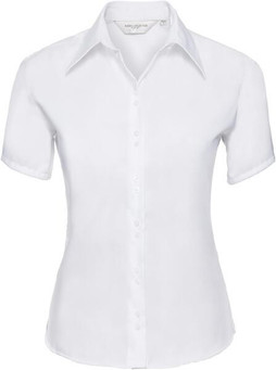 Russell Collection R957F - Luxurious Non-Iron Ladies Short Sleeve Twill Shirt