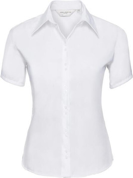 Russell Collection R957F - Luxurious Non-Iron Ladies Short Sleeve Twill Shirt