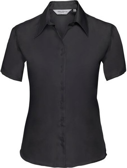 Russell Collection R957F - Luxurious Non-Iron Ladies Short Sleeve Twill Shirt