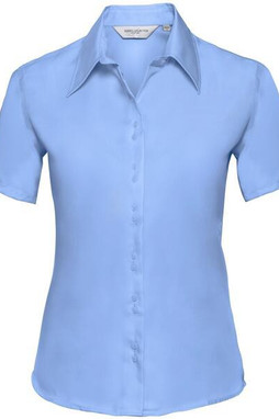 Russell Collection R957F - Luxurious Non-Iron Ladies Short Sleeve Twill Shirt