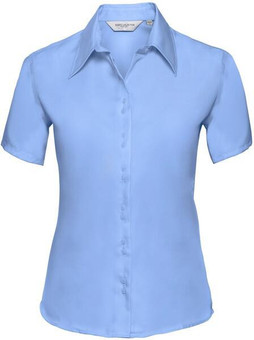 Russell Collection R957F - Luxurious Non-Iron Ladies Short Sleeve Twill Shirt