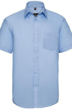 Russell Collection R957M - Premium Non-Iron Short Sleeve Twill Shirt for Men