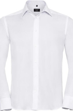 Russell Collection R958M - Luxurious Non-Iron Tailored Fit Twill Shirt for Men