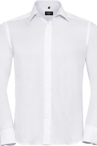 Russell Collection R958M - Luxurious Non-Iron Tailored Fit Twill Shirt for Men