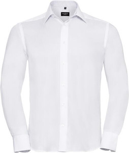 Russell Collection R958M - Luxurious Non-Iron Tailored Fit Twill Shirt for Men