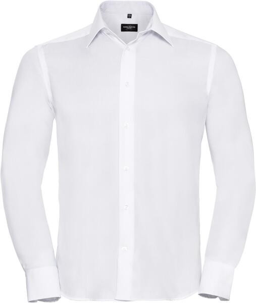 Russell Collection R958M - Luxurious Non-Iron Tailored Fit Twill Shirt for Men