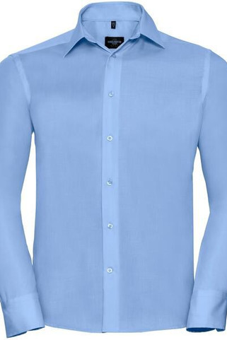 Russell Collection R958M - Luxurious Non-Iron Tailored Fit Twill Shirt for Men