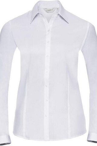 Russell Collection R962F - Elegant Herringbone Long Sleeve Womens Shirt