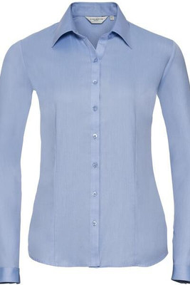 Russell Collection R962F - Elegant Herringbone Long Sleeve Women's Shirt