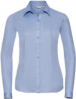 Russell Collection R962F - Elegant Herringbone Long Sleeve Womens Shirt