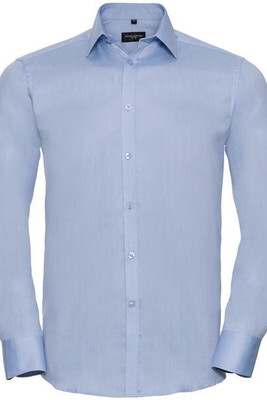 Russell Collection R962M - Elegant Herringbone Tailored Long Sleeve Men's Shirt