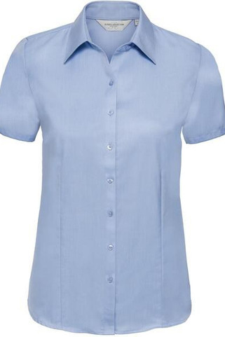 Russell Collection R963F - Elegant Herringbone Ladies Short Sleeve Shirt