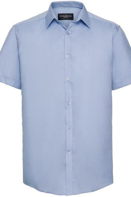 Russell Collection R963M - Men's Tailored Herringbone Short Sleeve Shirt