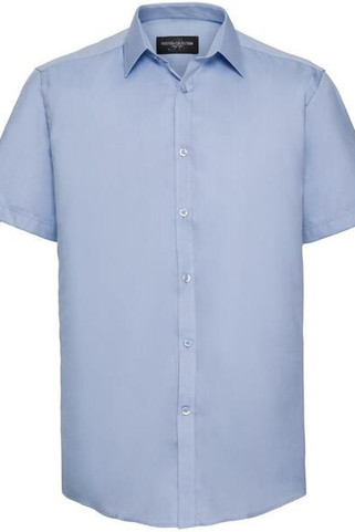 Russell Collection R963M - Mens Tailored Herringbone Short Sleeve Shirt