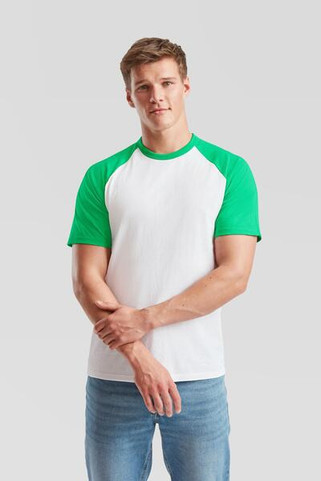 Fruit of the Loom F61026 - Classic Fit Short Sleeve Baseball T-Shirt