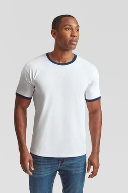 Fruit of the Loom F61168 - Retro Sporty Contrast Ringer T-Shirt by Fruit of the Loom