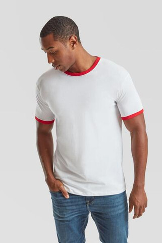 Fruit of the Loom F61168 - Retro Sporty Contrast Ringer T-Shirt by Fruit of the Loom