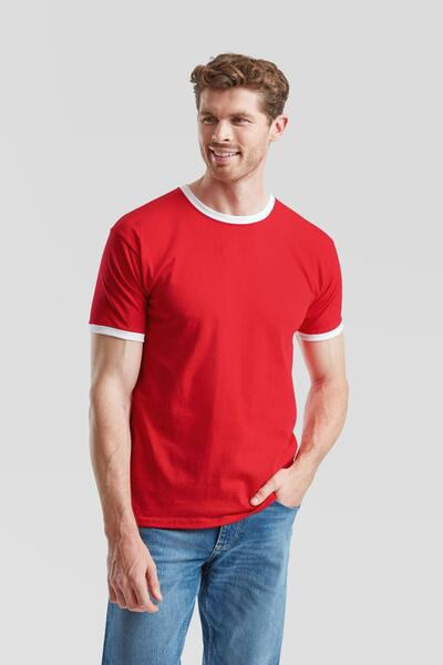 Fruit of the Loom F61168 - Retro Sporty Contrast Ringer T-Shirt by Fruit of the Loom
