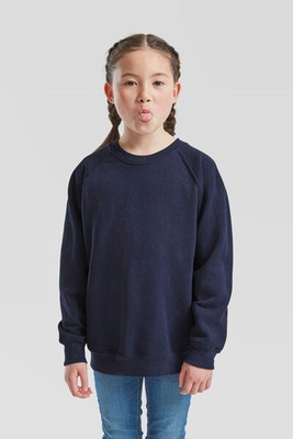 Fruit of the Loom F62039 - Classic Raglan Sleeve Kids School Sweatshirt