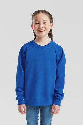 Fruit of the Loom F62039 - Classic Raglan Sleeve Kids School Sweatshirt