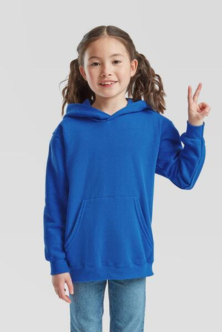 Fruit of the Loom F62043 - Durable Kids Fleece Pullover Hoodie with Pouch Pocket