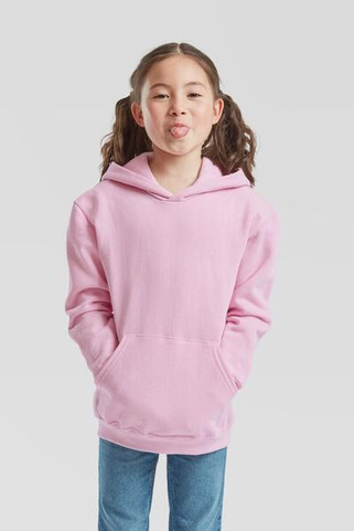 Fruit of the Loom F62043 - Durable Kids Fleece Pullover Hoodie with Pouch Pocket