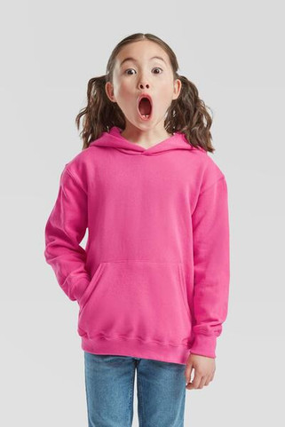 Fruit of the Loom F62043 - Durable Kids Fleece Pullover Hoodie with Pouch Pocket