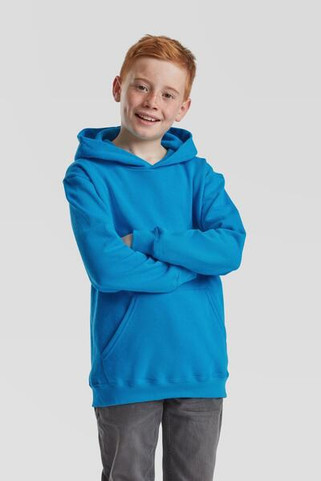 Fruit of the Loom F62043 - Durable Kids Fleece Pullover Hoodie with Pouch Pocket