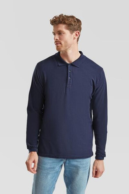 Fruit of the Loom F63310 - Premium Long Sleeve Cotton Polo Shirt for Men