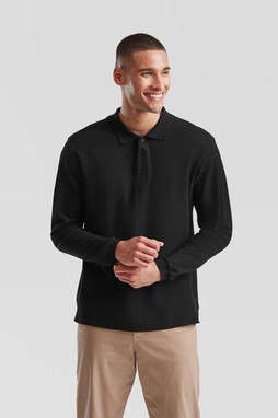 Fruit of the Loom F63310 - Premium Long Sleeve Cotton Polo Shirt for Men