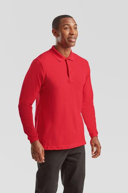 Fruit of the Loom F63310 - Premium Long Sleeve Cotton Polo Shirt for Men