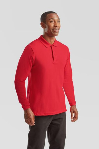 Fruit of the Loom F63310 - Premium Long Sleeve Cotton Polo Shirt for Men