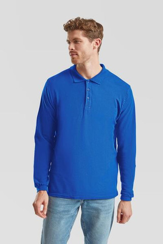 Fruit of the Loom F63310 - Premium Long Sleeve Cotton Polo Shirt for Men
