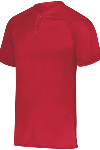 Augusta Sportswear 1565 - Attain Wicking Two Button Baseball Jersey